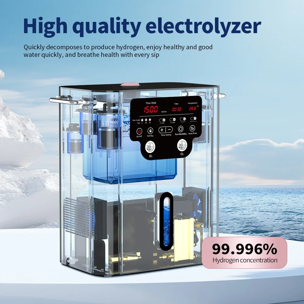 Factory Price 1500ml/min Respiratory Therapy Machine Hydrogen Water Electrolyzer Hydrogen Inhalation Machine