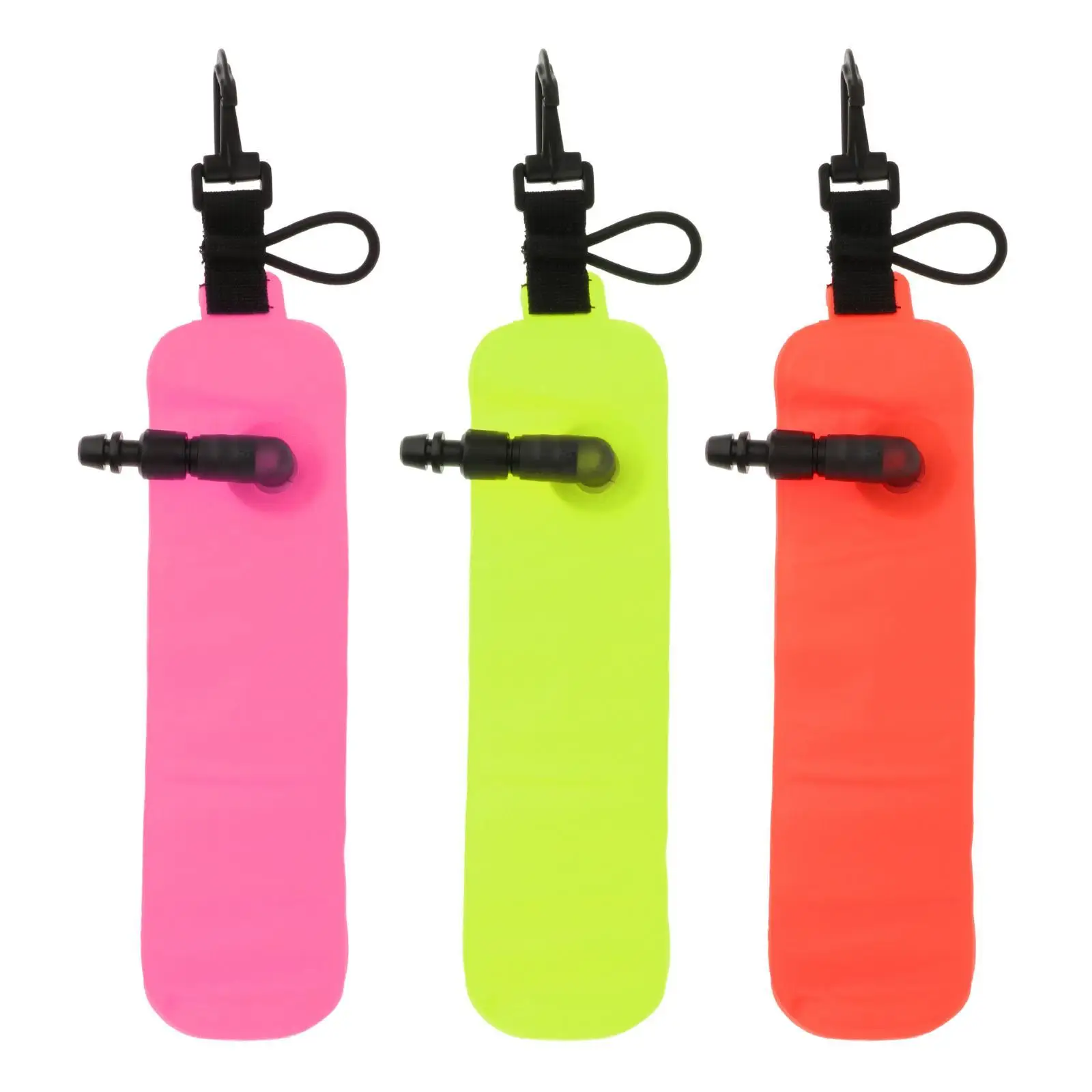 Dive Surface Marker Buoy Nylon Fabric High Visible Inflatable Diving Buoy SMB with Clip for Underwater Activities Accessories