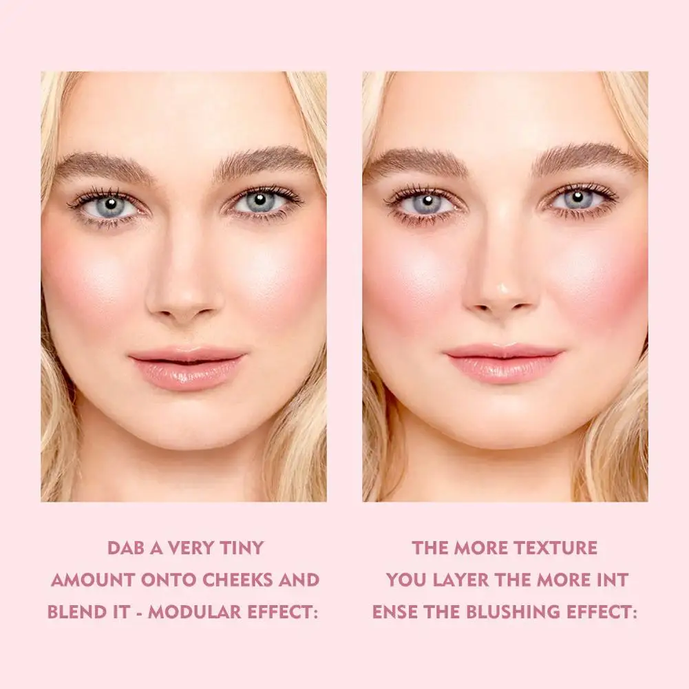 Beauty Blush Wand Gemakkelijk Vloeibare Blush Gezicht Blusher Natuurlijke Spons Contour Hoogtepunt Stick Crème Wang Oog Fleuren Tint Hoofd H3U3