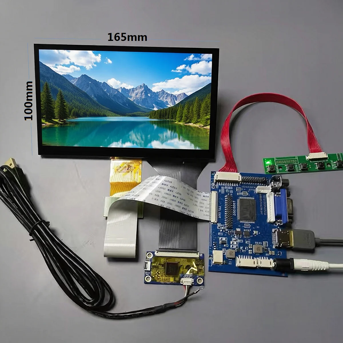 7-inch touch display module component HD1024x600 IPS multi-touch capacitive DC5-12V power supply
