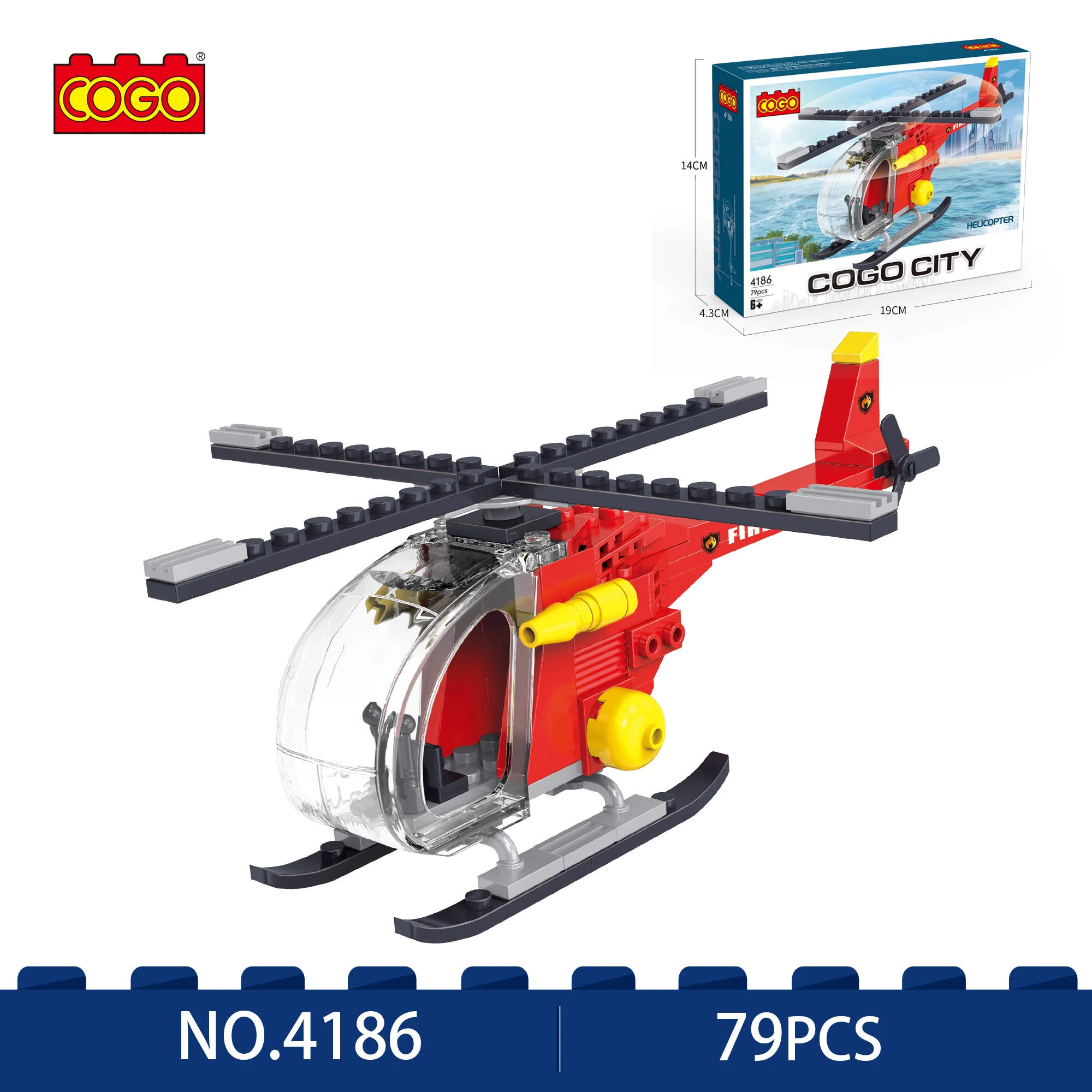 

COGO Fire Rescue Plane and Helicopters Building Blocks Set, Engaging and Educational Toy for Kids 6+