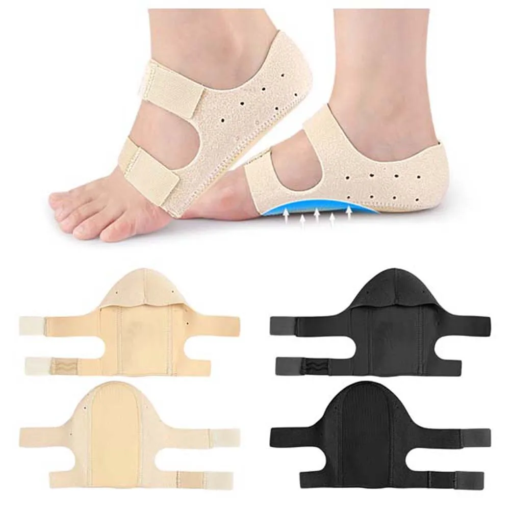 Flatfoot Arch Orthotic Insoles Foot Care Tools Cushion Padding Arch Support Sleeves Soft Black/Nude Unisex Foot Arch Pads Travel