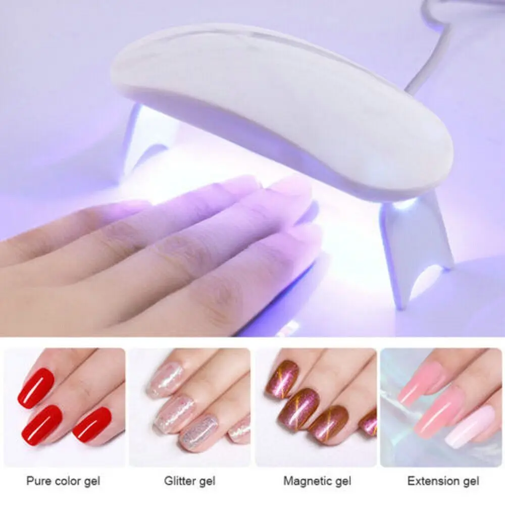 Secador de Arte de uñas ABS portátil, lámpara LED UV, componentes electrónicos, lámpara de manicura, 6W, PC