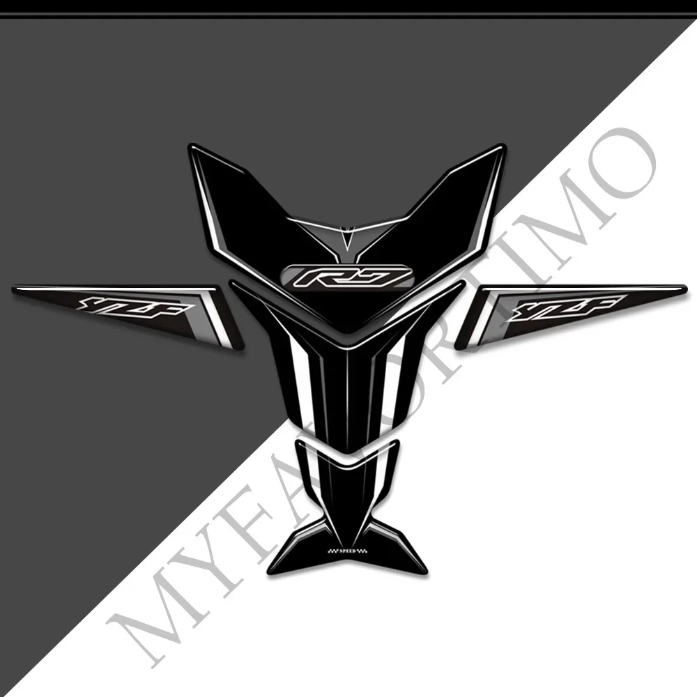 For YAMAHA YZF-R7 YZF R7 Tank Pad Protector Emblem Badge Logo Stickers Decals Gas Fuel Oil Kit Knee Fish Bone2020 2021 2022