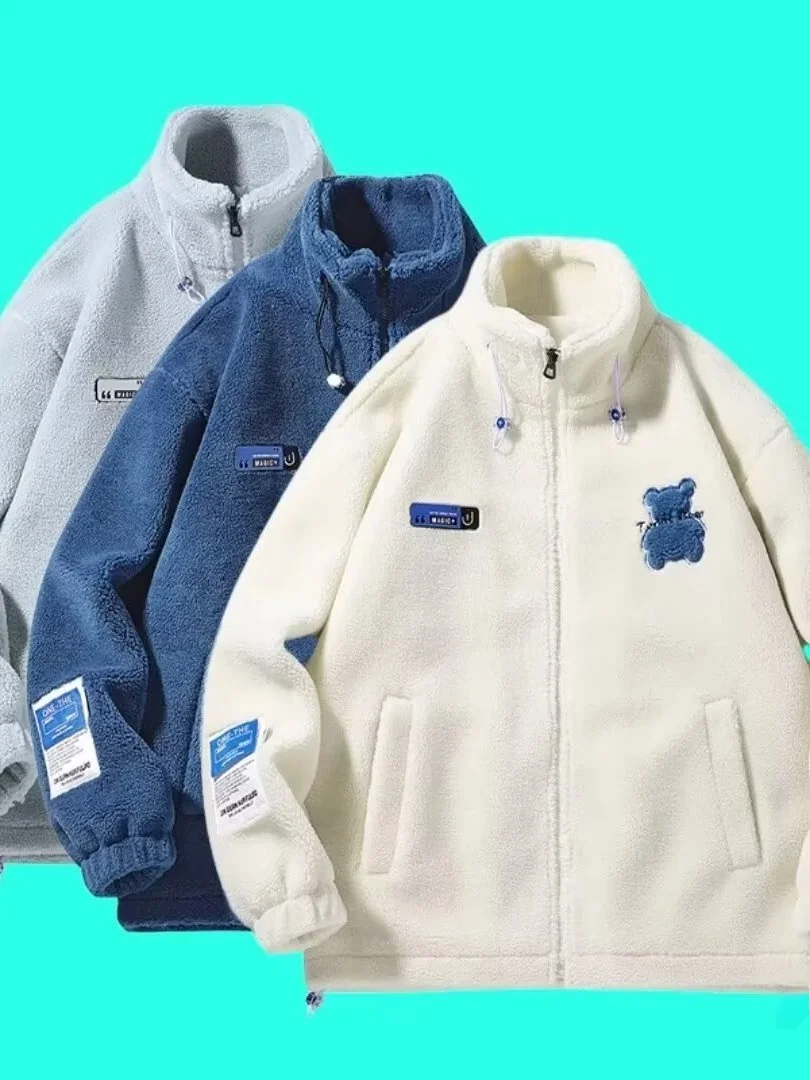 

Мужская бархатная хлопковая куртка с воротником-стойкой Thiened Lamb, теплая верхняя одежда в стиле ретро, американская осенне-зимняя верхняя одежда, пальто