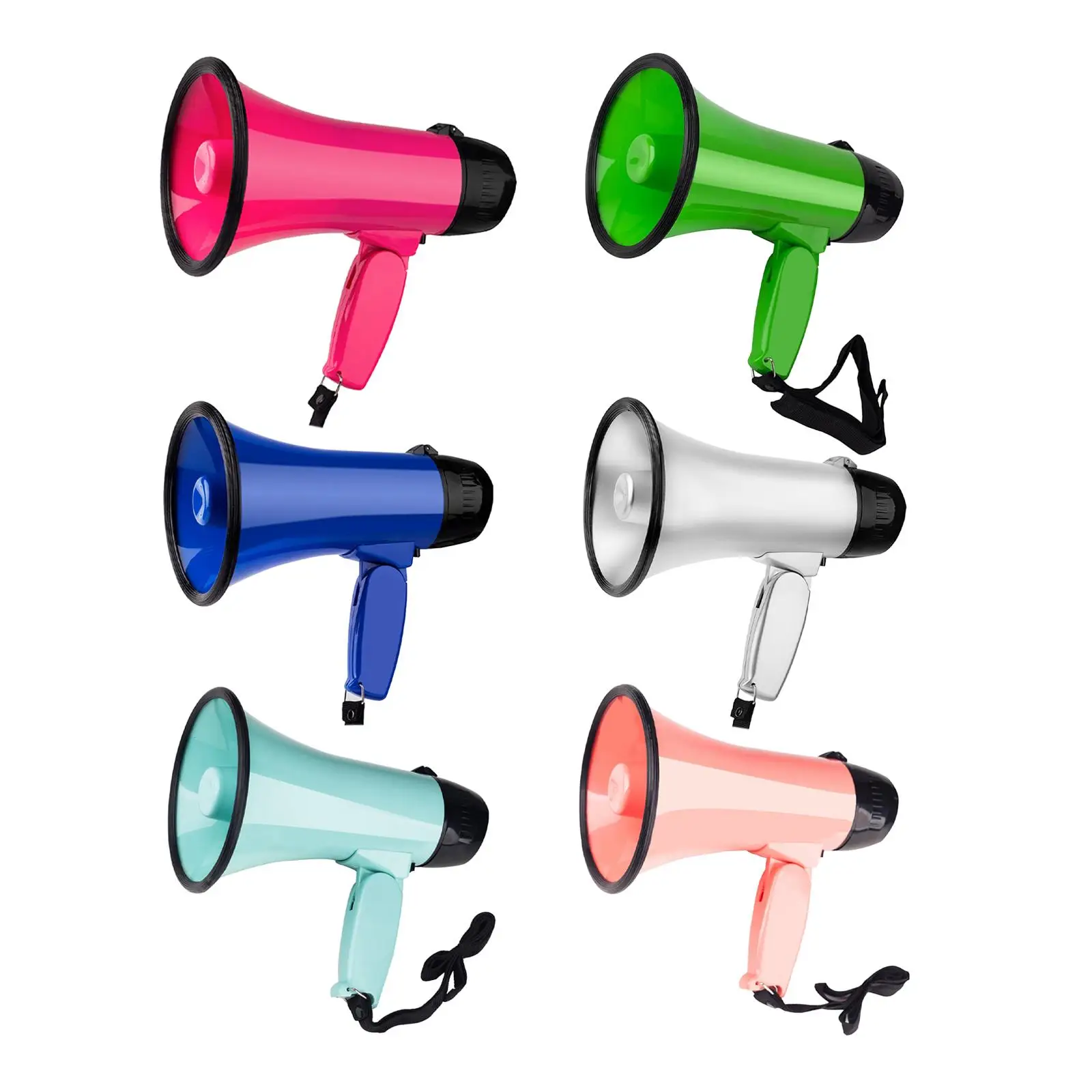 Handheld Bullhorn Megaphone Adjustable 25W for Outdoor Sports