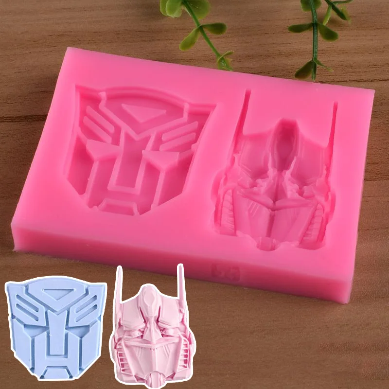 ハスブロトランスフォーマーフォンダンシリコーン金型クリエイティブチョコレート金型キャンディベーキングモールドクッキー DIY ケーキベーキングデコレーションツール