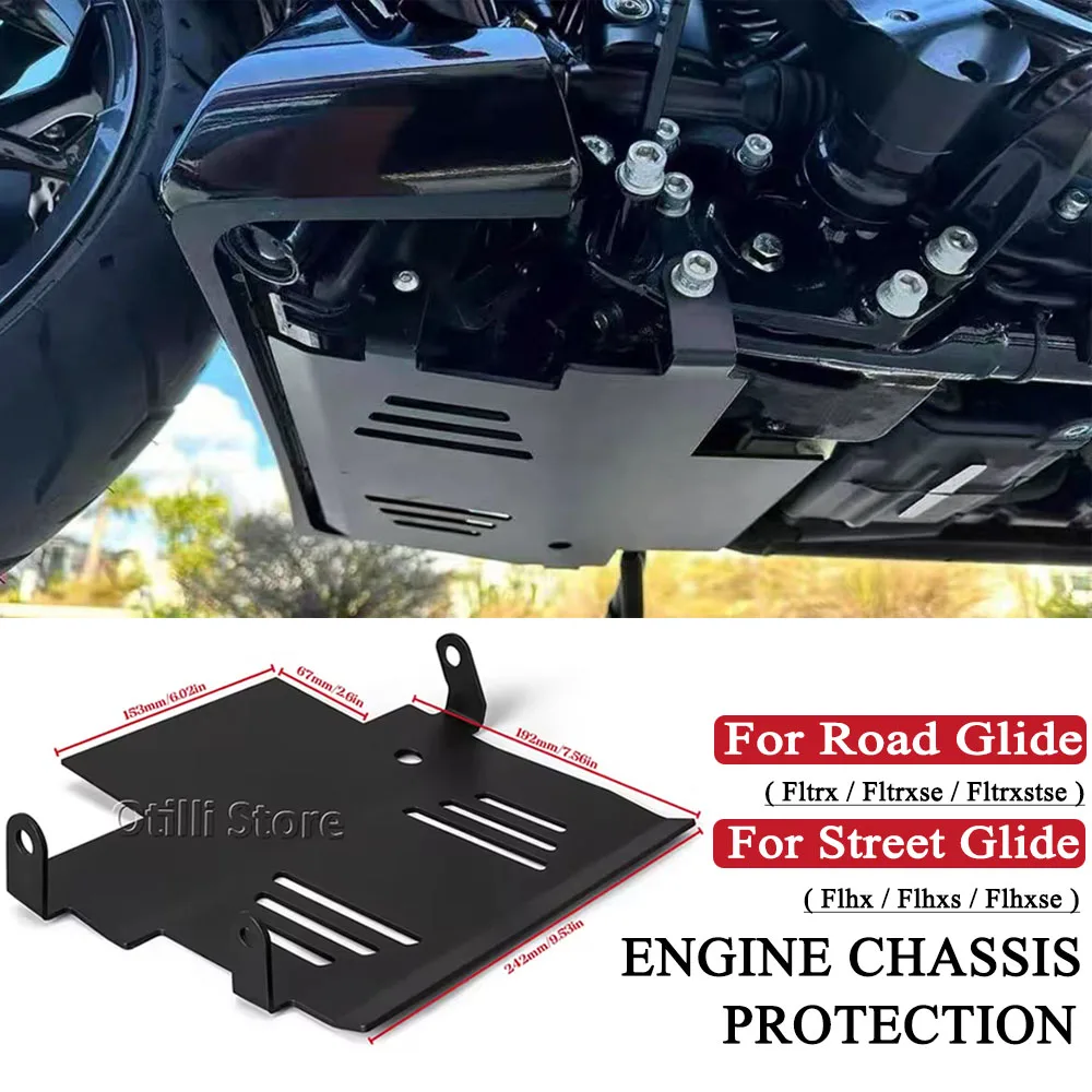 

For CVO Road Glide FLTRX FLTRXSTSE Street Glide FLHX 2024 2025 Motorcycle Engine Protection Device Lower Skid Plate Lower Engine