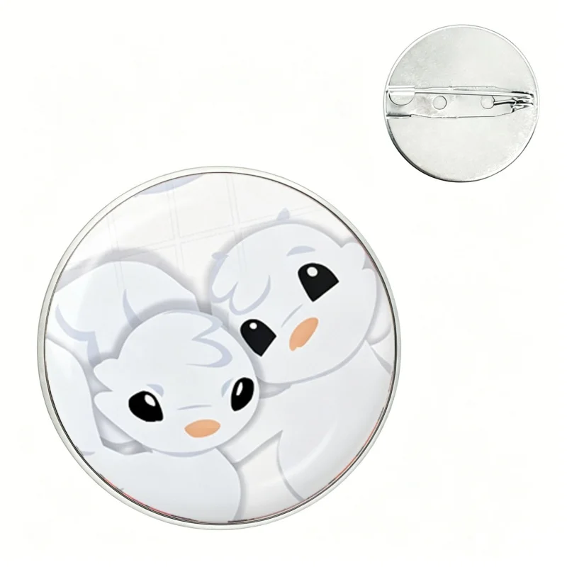 A-Adopt Me Game Insignia Badge Glass Dome Brooches Shirt Lapel Bag Cute Badge Cartoon Pins For Lover Girl Friends