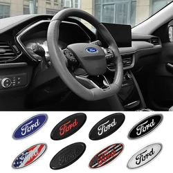 Car Interior Steering Wheel LOGO Decor Ring Trim Cover Sticker For Ford Fiesta Mondeo Fusion Explorer Escape Shelby Edge RS MK6