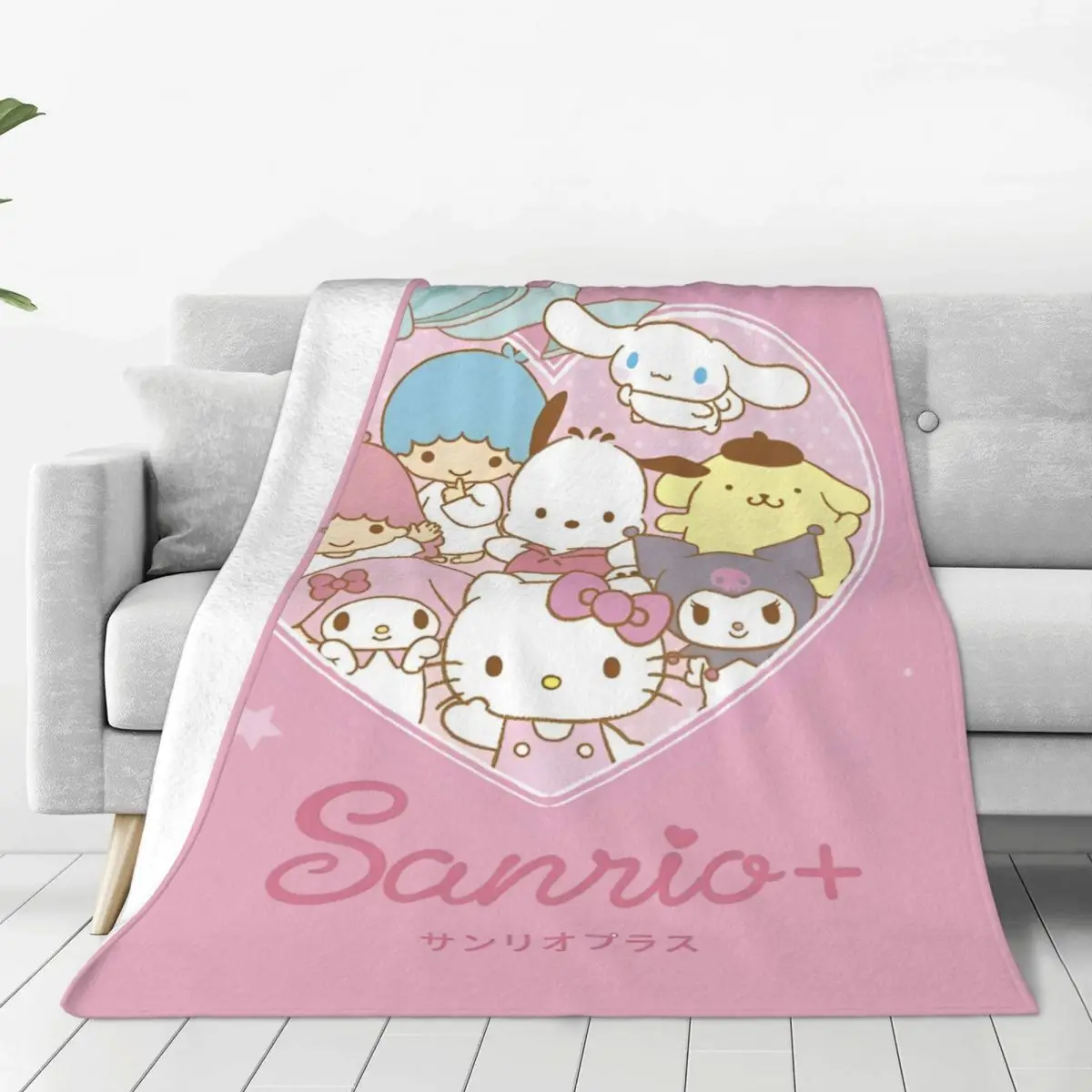 Sanrio Cinnamoroll Blanket Warm Soft Novelty Plush Throw Blanket For Outdoor Travel Flannel Bedspread Bed Cover