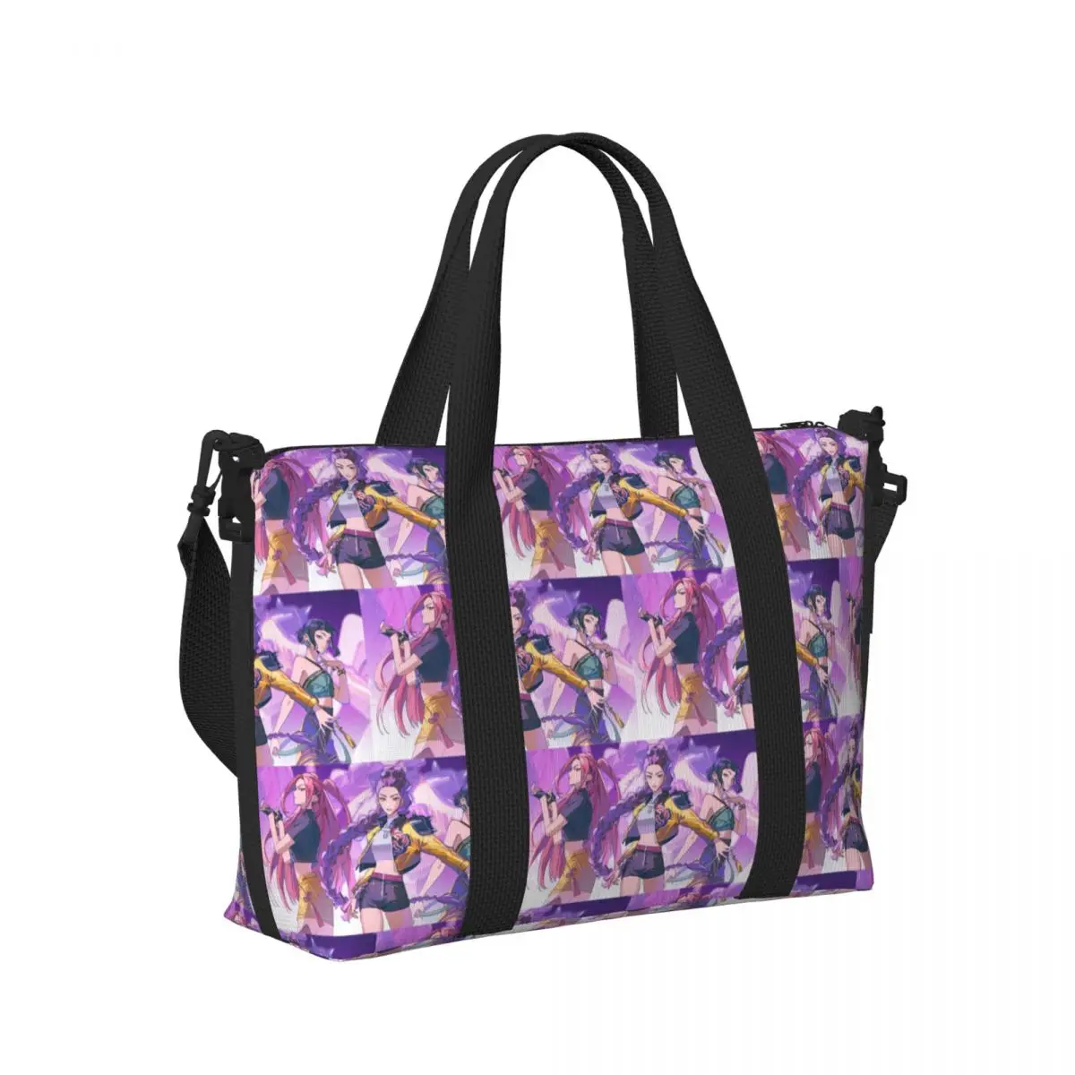 

Kpop Demon Hunters Huntrix Movie Beach Travel Bag Large Capacity Tote Bags for Gym Sport Women Shopping Duffle Shoulder Bag