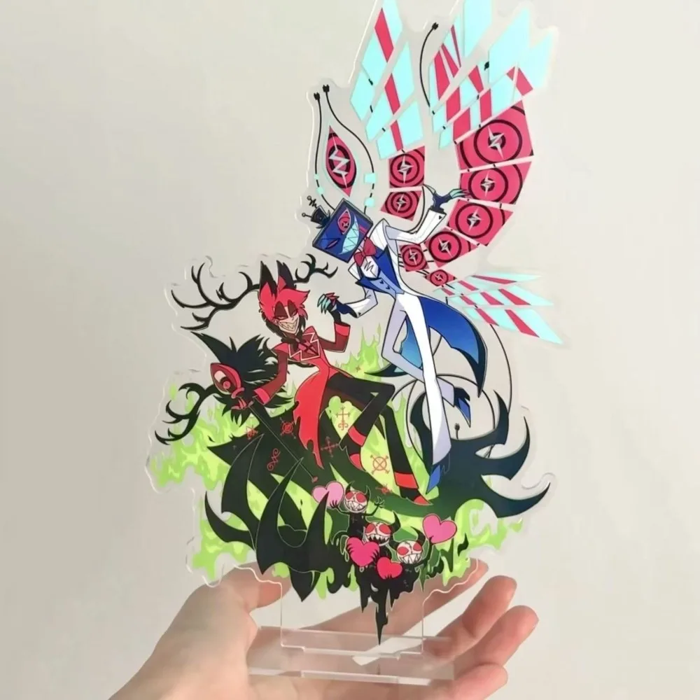 Anime Evil Hotel Alastor Niffty Group Cosplay Cartoon Acrylic Standing Sign Stand Figure Model Doll Indicative Board Collect Toy