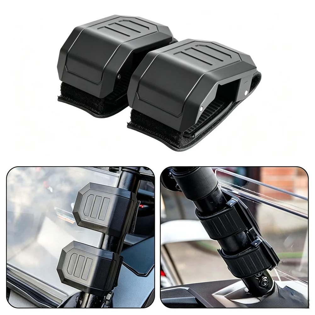 Side By Side Clamp UTV Windshield Clamp Nylon And Rubber Build Vibration Resistant Design Tool Free Installation