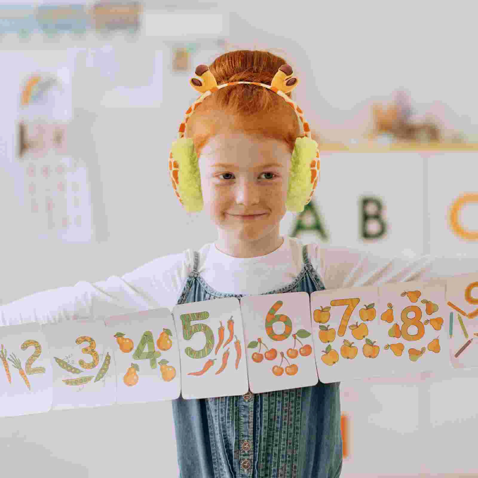 Scaldamani protettivi per fascia per capelli con orecchie di animali invernali da donna per bambini