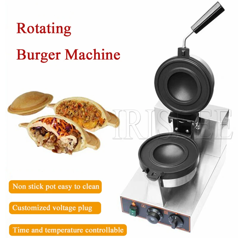Electric Ice Cream Waffle Burger Maker Hamburg Gelato Panini Press Machine Sandwich Press Maker