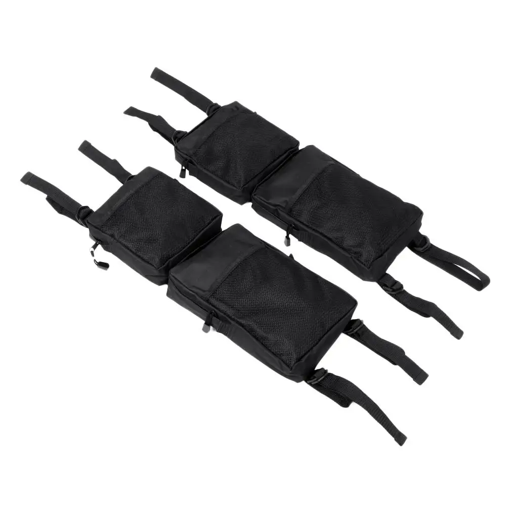 2-Piece Black ATV Bag 4-Wheeler Cargo Storage Hunting Bags