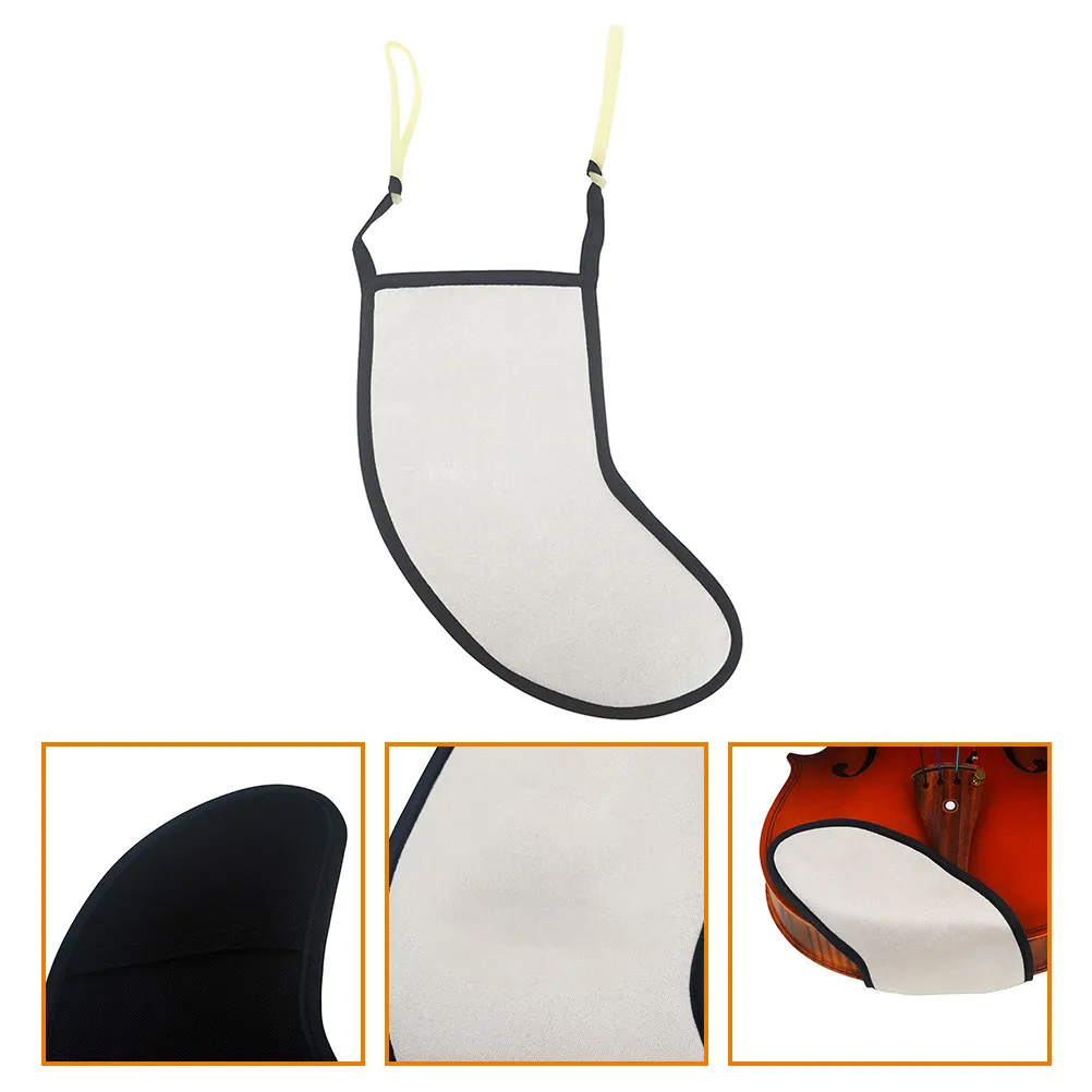 Comfort Focused Violin Shoulder Rest Pad Premium Suede Fabric Lightweight Secure Fit Reduces Strain Protects Neck Shoulder Long