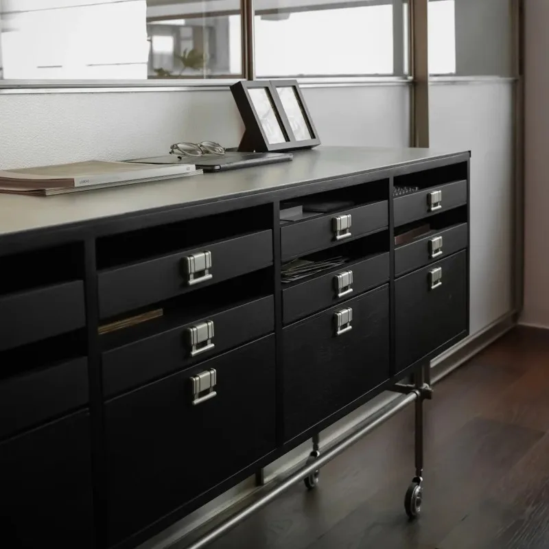 Nine bucket dining side cabinet retro against the wall living room locker coffee cabinet storage entrance cabinet simple