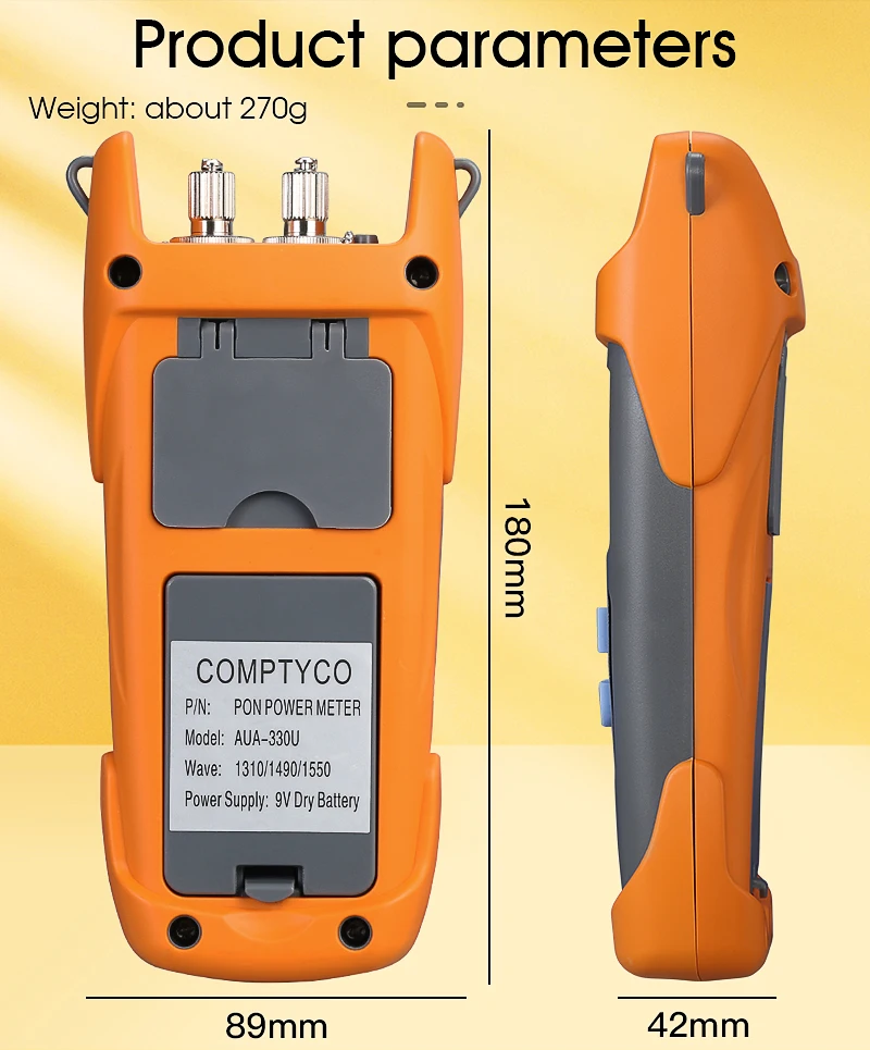 AUA-330U/AUA-330A Handheld PON Power Meter Optical Fiber PON OPM FTTX/ONT/OLT 13