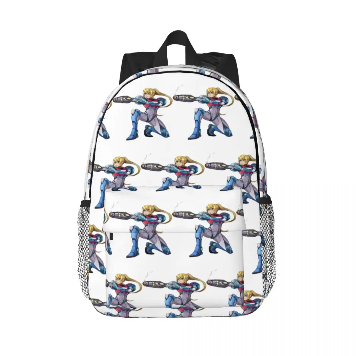 Más que Genial Metroid Dread Samus Aran Metroid Dread Mochila Escolar para Niños y Niñas, Bolsas de Hombro para Hombres y Mujeres