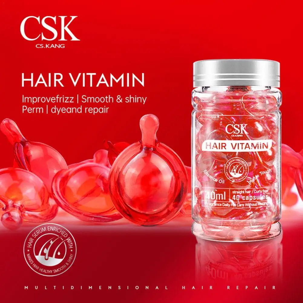 Cápsulas reparadoras de cabello rizado maltratado, Aceite hidratante sedoso, alisado, productos nutritivos de esencia para el cuidado del cabello