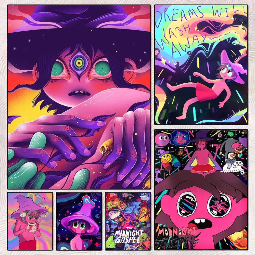 

The M-Midnight G-Gospel Cartoon Poster HD Art Mural Wallart Waterproof Vintage Print Decor for Home Decoration DIY Durable