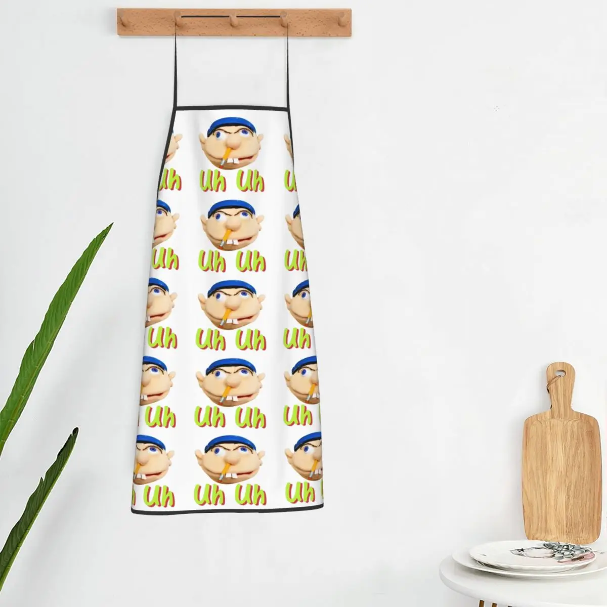 Jeffy I Hate Green Beans Aprons Chef Cooking Tablier Sleeveless Bib Kitchen Cleaning Pinafore for Women Men Painting