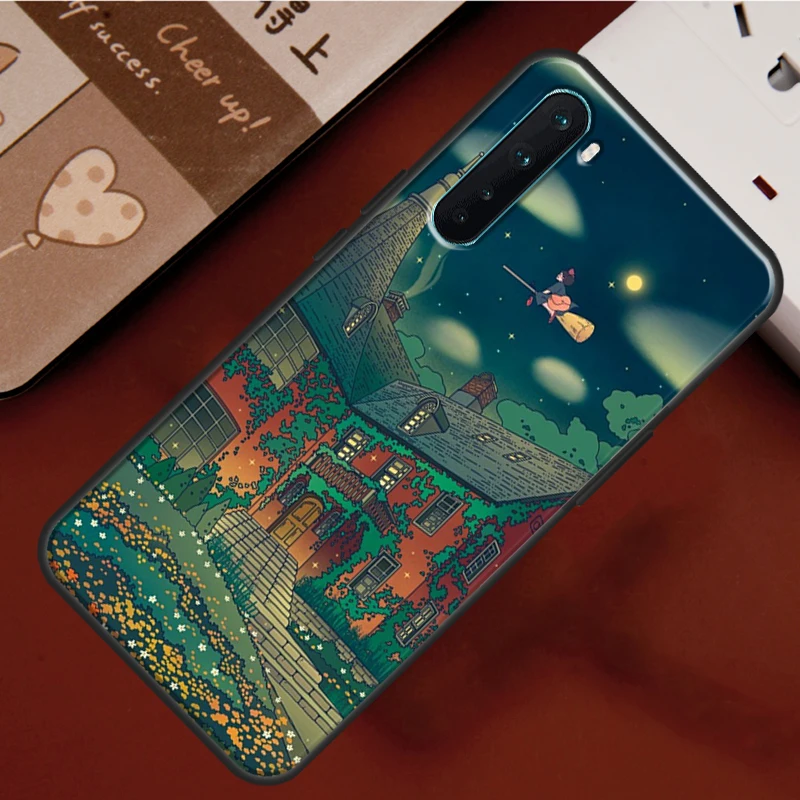 Cyberpunk  Village Neon Anime For Realme 10 Pro Plus GT Neo 5 3T C55 C35 C33 C31 C30 C21Y OnePlus 11 Nord CE 2 3 Lite Case