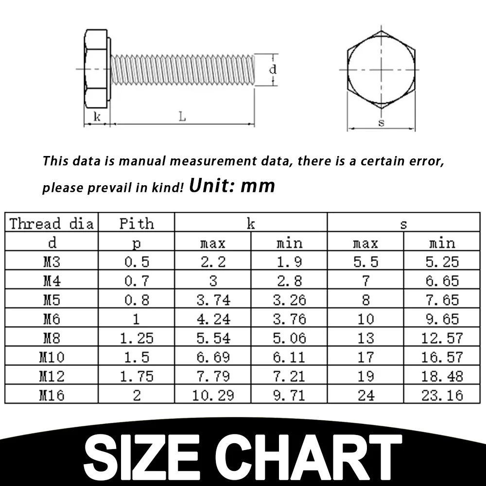 M4 M5 M6 M8 M10 M12 Brass External Hex Bolts Metrical Threaded Outer Hexagon Screw Electrical Screw Machine Bolt Length 6mm-80mm