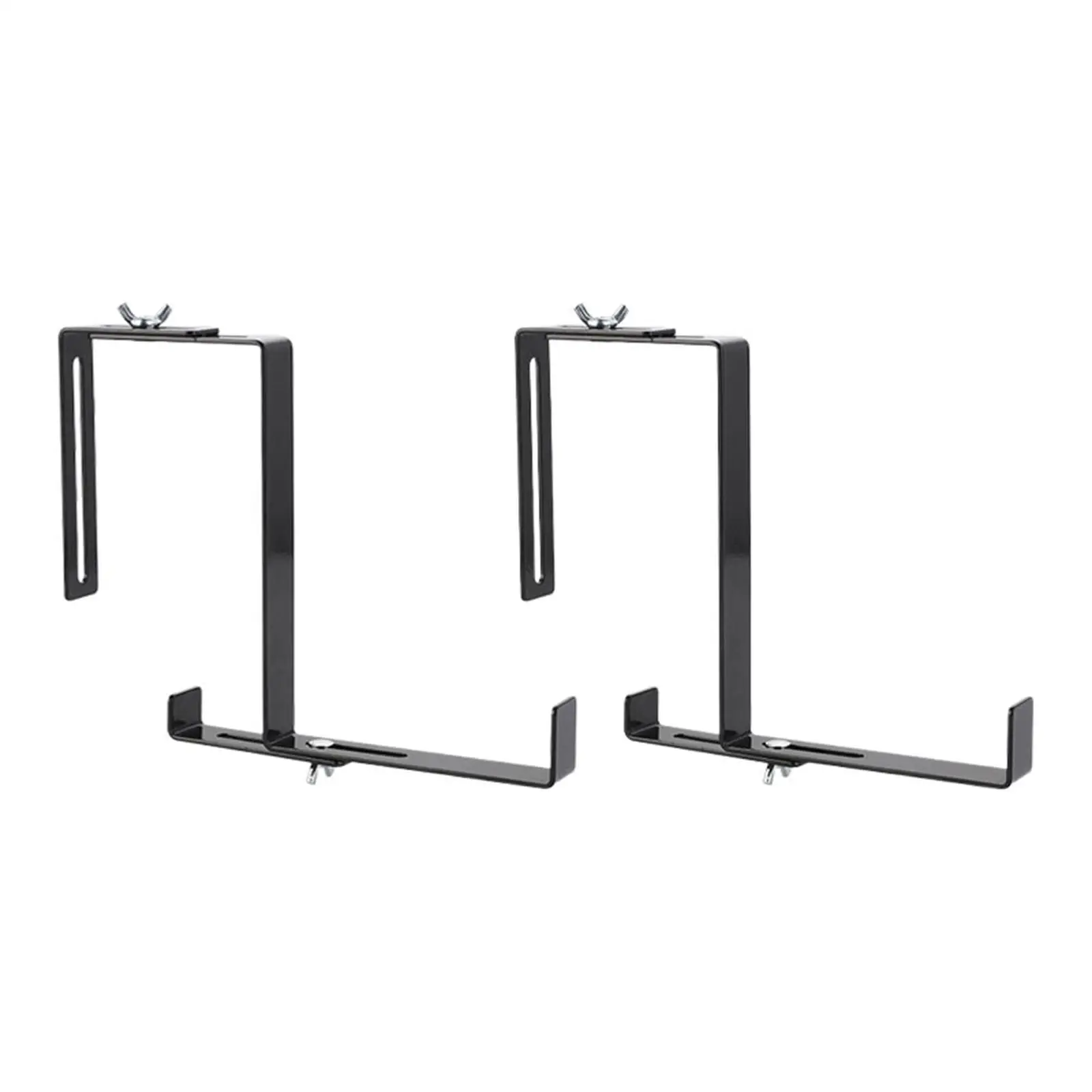 

2 крюка для крепления к перилам, креативные держатели для кормушек для птиц и цветочных ящиков из углеродистой стали для патио, улицы, балкона, забора