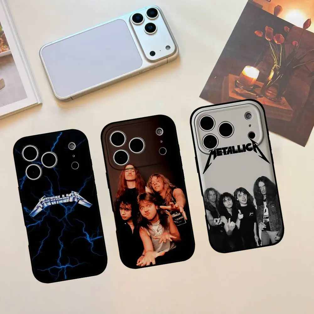 Band Cool H-METALLICA-W Handyhülle für iPhone 17 16 15 14 13 12 11 X XR XS Plus Pro Max Mini Weiche Schwarze Schutzhülle