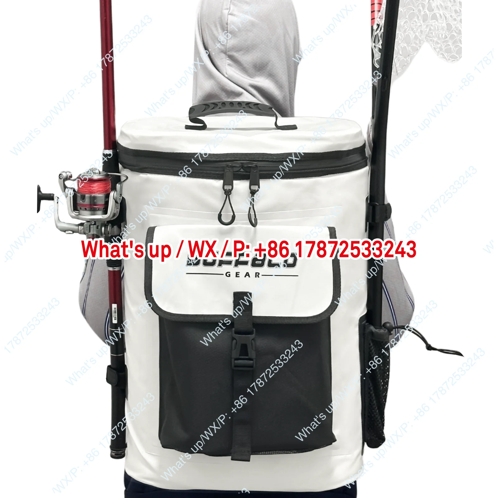Double shoulder sea fishing insulation bag, extra long, cold insulation, scratch resistant, easy to clean, leak proof