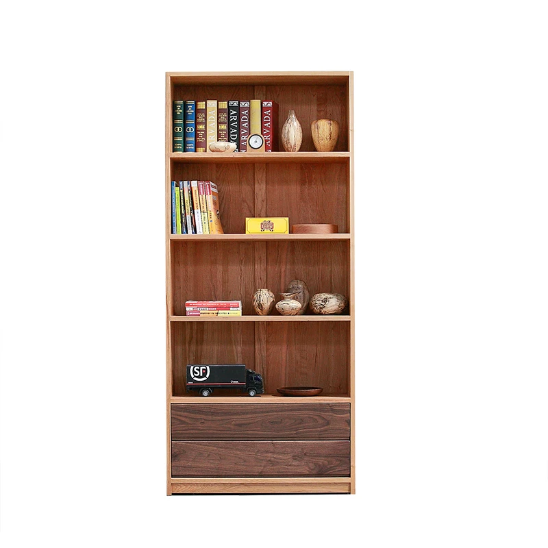

Solid wood bookshelf, cherry wood, bogu shelf, display black walnut furniture