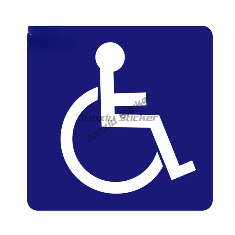 ملصقات لافتات للمعاقين ، ملصقات وشارات سيارات ، واقي باب كرسي متحرك ، نافذة جانبية ، مكان عام ، أزرق #5