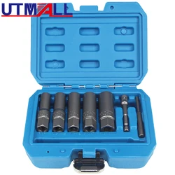 5pc Deep Twist Socket Set 10/16mm Damaged Nut & Bolt Extractor 3/8