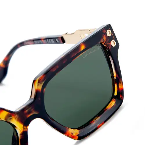 Imagen 2 del producto CH Gafas de sol cuadradas de gran tamaño, montura de PC modificada para la cara, lentes TAC UV400, colores clásicos, gafas de moda ligeras