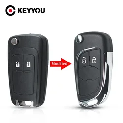 KEYYOU New 1pcs For Chevrolet Cruze for OPEL Insignia Astra Zafira Mokka Agila Corsa Meriva Signum Tigra Mando Modified Car Key