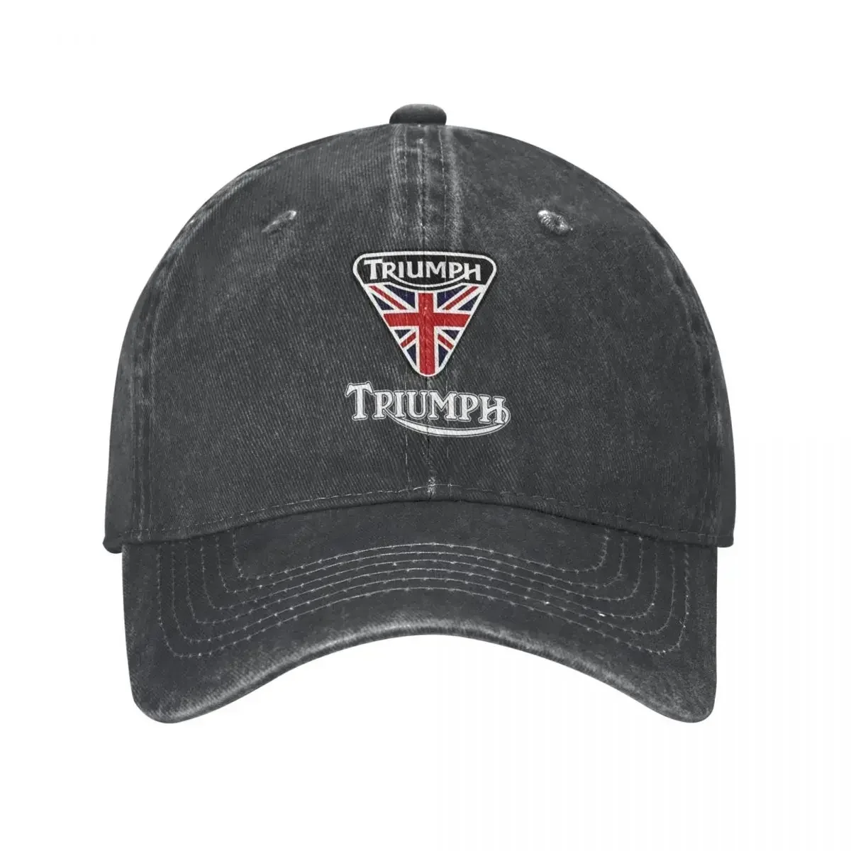 Motorcycle Triumphs Baseball Caps Unisex Distressed Washed Headwear Motorcycle Enthusiast Lovers Outdoor Adjustable Caps Hat