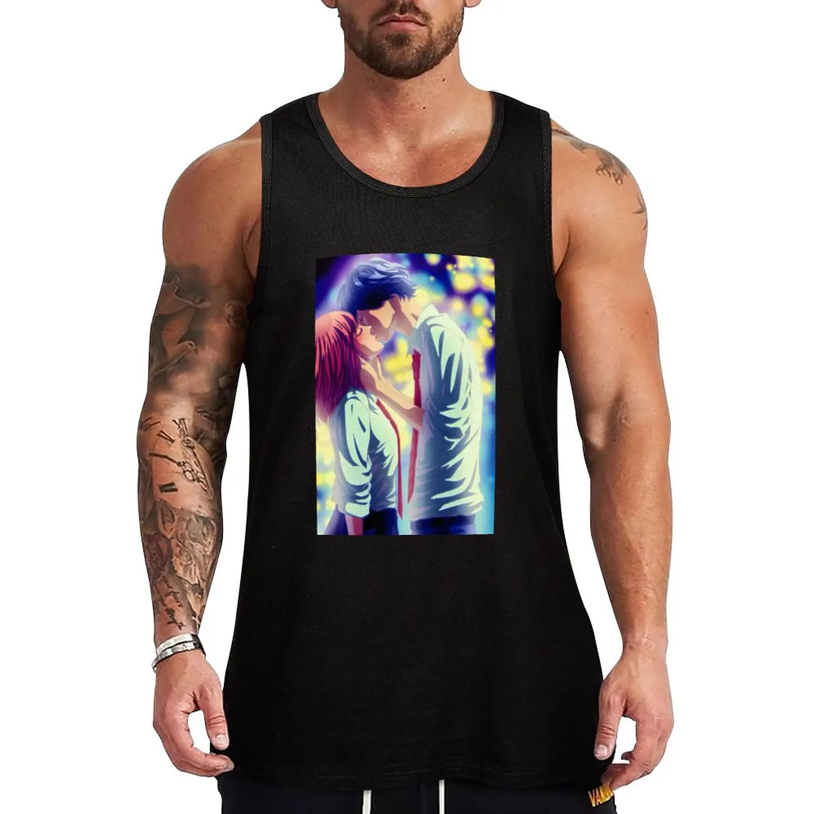 

Kou mabuchi Tshirt - futaba yoshioka Sticker -Ao Haru Ride Manga Tank Top sleeveless vest men Men's gym clothing
