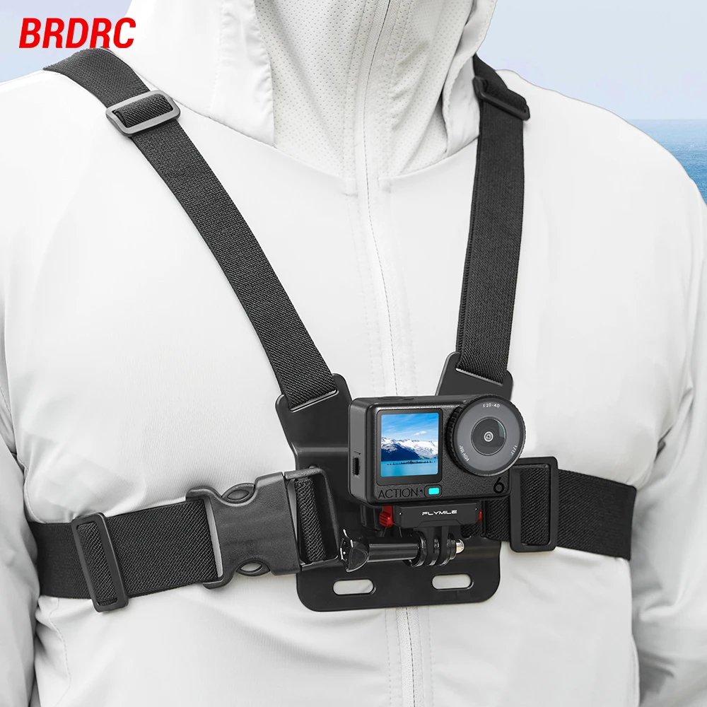

Flymile Chest Strap Mount Belt for DJI OSMO Action 6 Accessories Camera Adjustable Harness Strap Holder POV Video Photographic