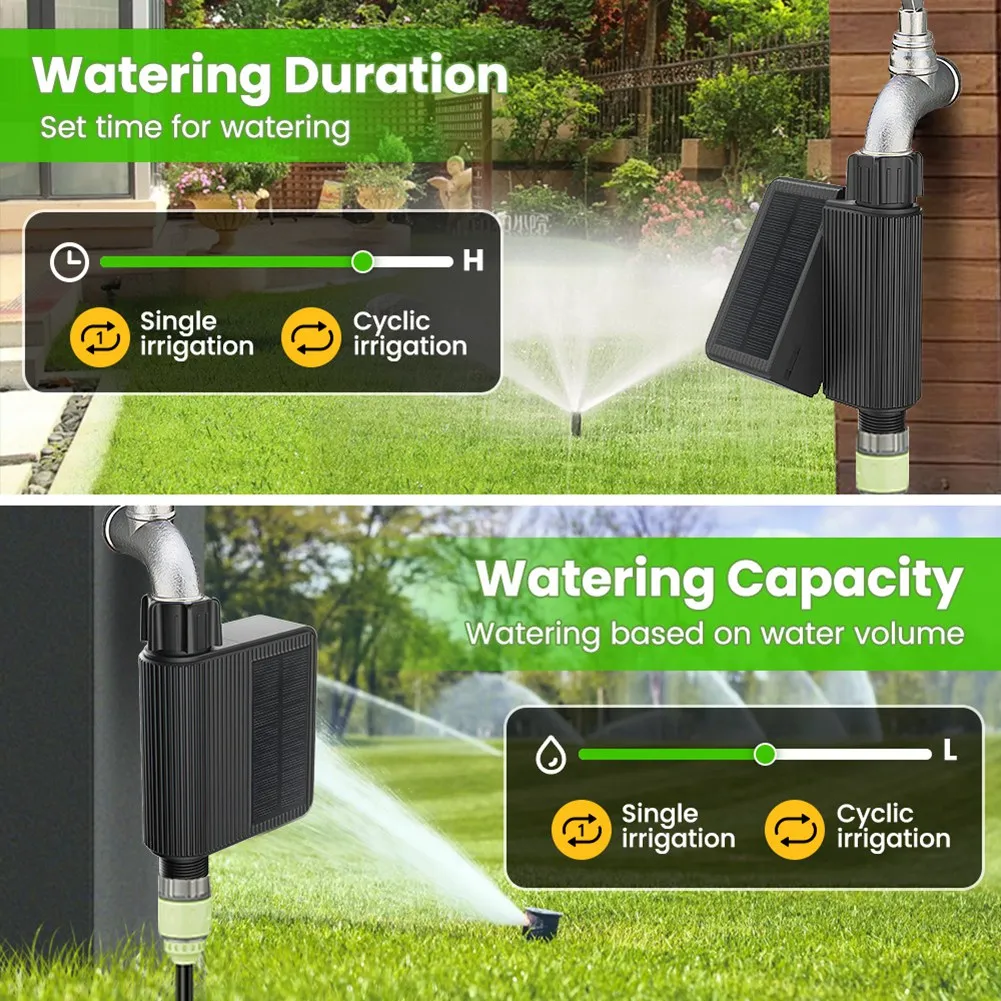 N02R-Smart Solar Water Valve Smart Hose Timer Bluetooth Auto Water Timer For Lawn/Yard/Garden/Drip Irrigation