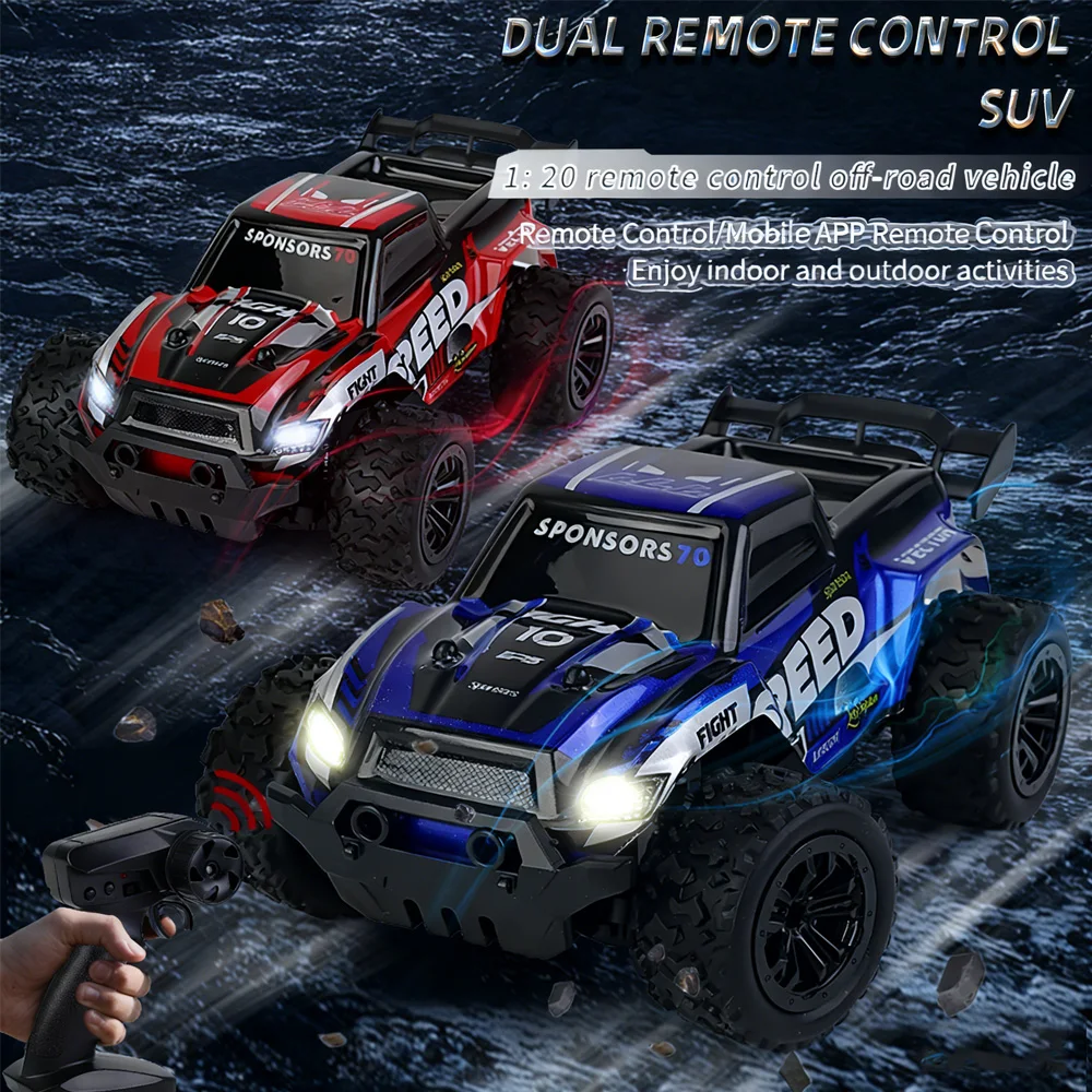 

Remote Control Car for Kids Boys 2.4GHz Wireless & APP Control LED Lights Off-Road Buggy Gift
