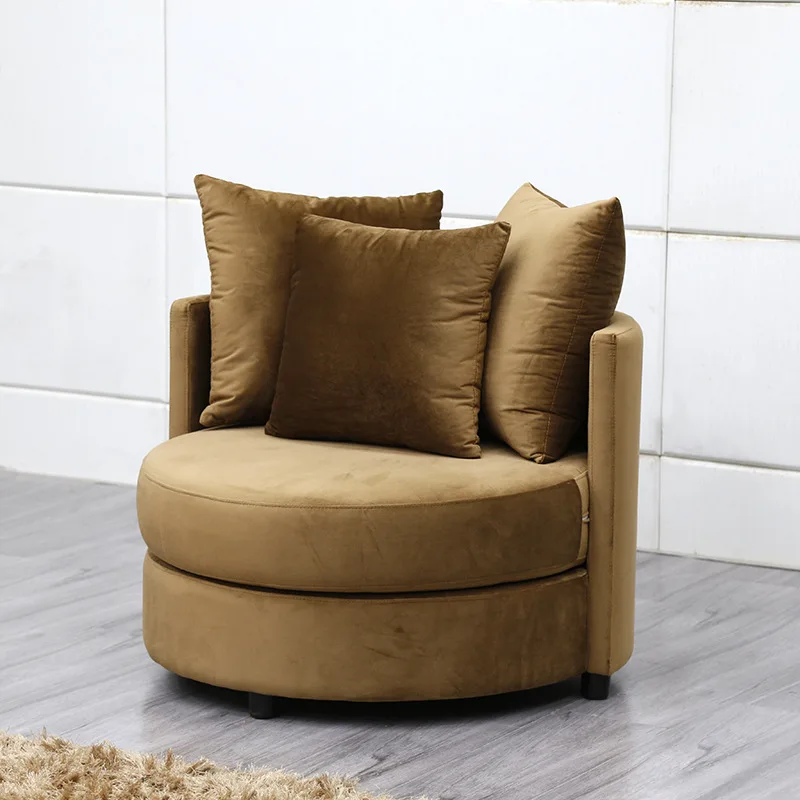 كرسي ترفيهي خلفي من الفلانيل عالي الجودة، كرسي بذراعين ناعم لفندق صالون التجميل، كرسي أريكة كسول