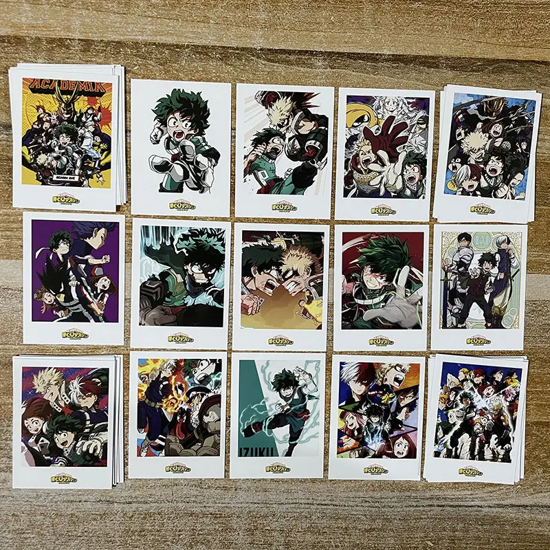 My Hero Academia Lomo Card Midoriya Izuku Bakugou Katsuki Todoroki Shoto Anime Peripheral Game Collection Cards Kid Toys Gifts