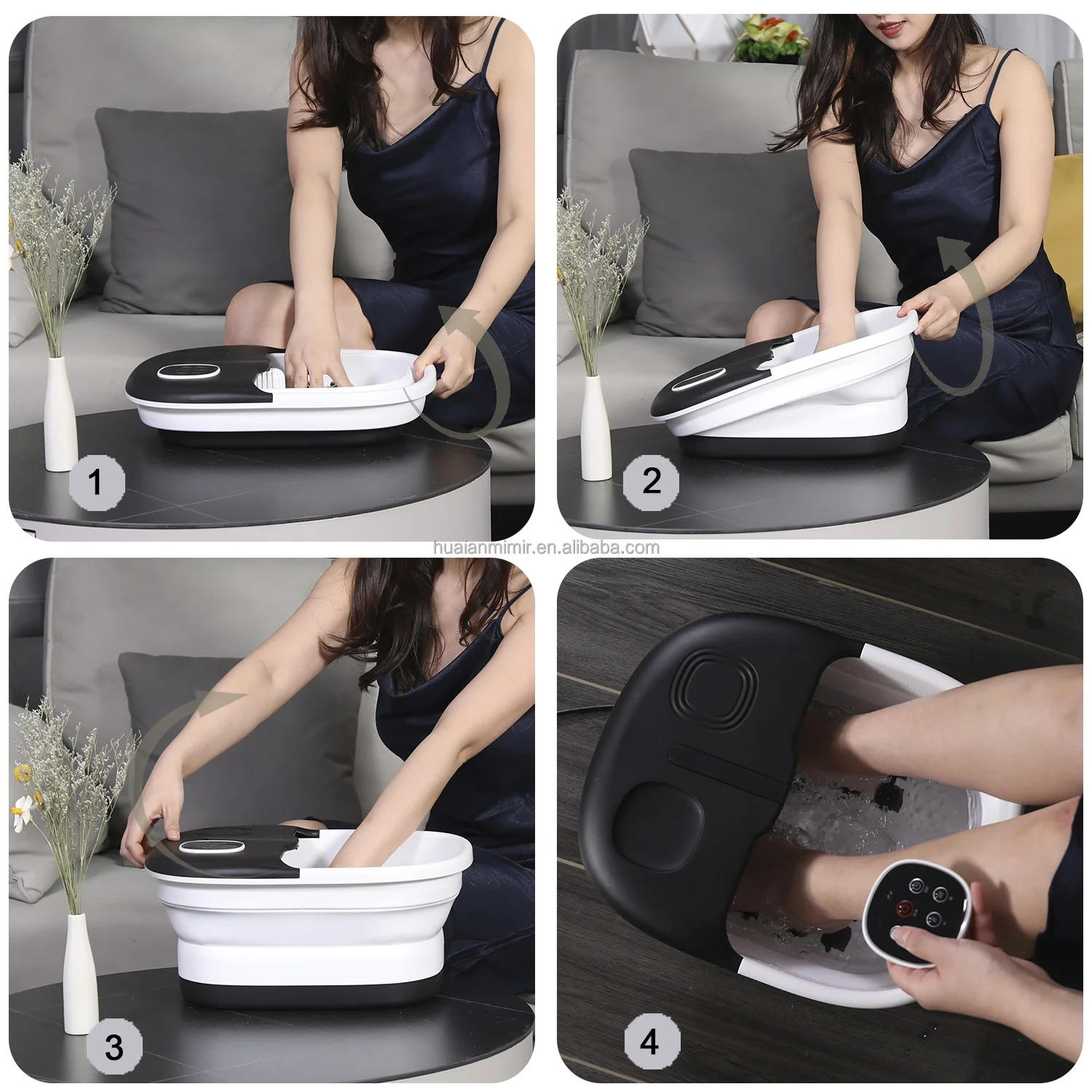 Amazon Hot Selling Foot Bath Tub Portable Foot Bath for Home Spa Massager