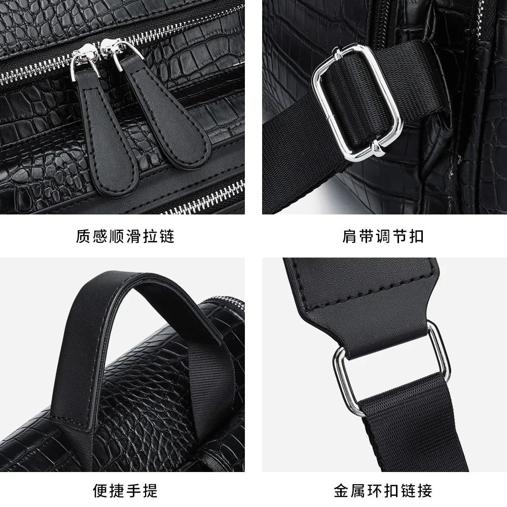 Luxus-Rucksack für Herren Business-Laptoptasche Modischer Alligator-Leder Reiserucksack für Männer Große Kapazität Herren-Schulranzen Rucksack – Detail 18