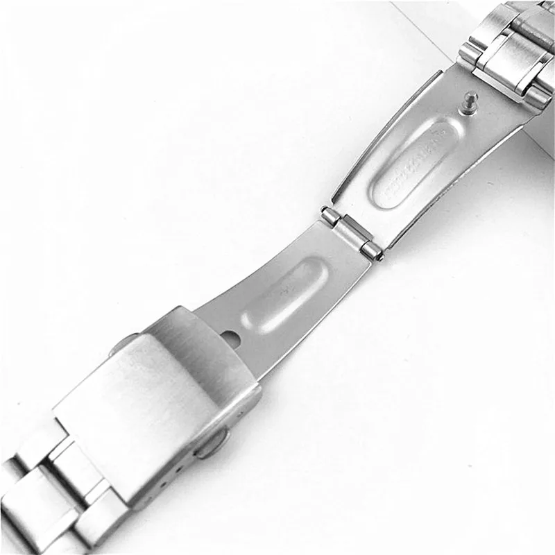 Stainless Steel Watch Strap 20mm 22mm Silver Color Elegant Metal Watchband Folding Clasp Wrist Bracelet 12mm 14mm 16mm 18mm