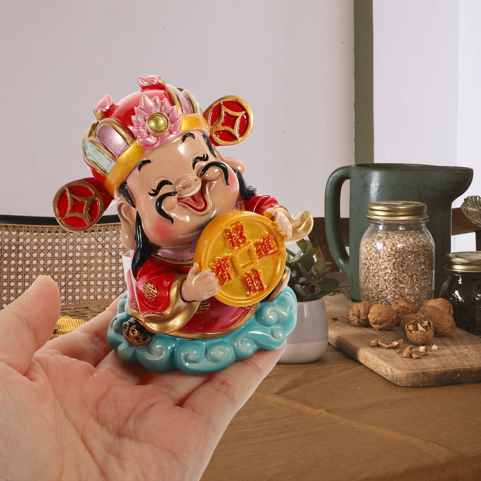 

Resin Wealth Home Decor Living Office God Of Wealth nament Desk Prosperity naments Figurines Chinese Art Pieces
