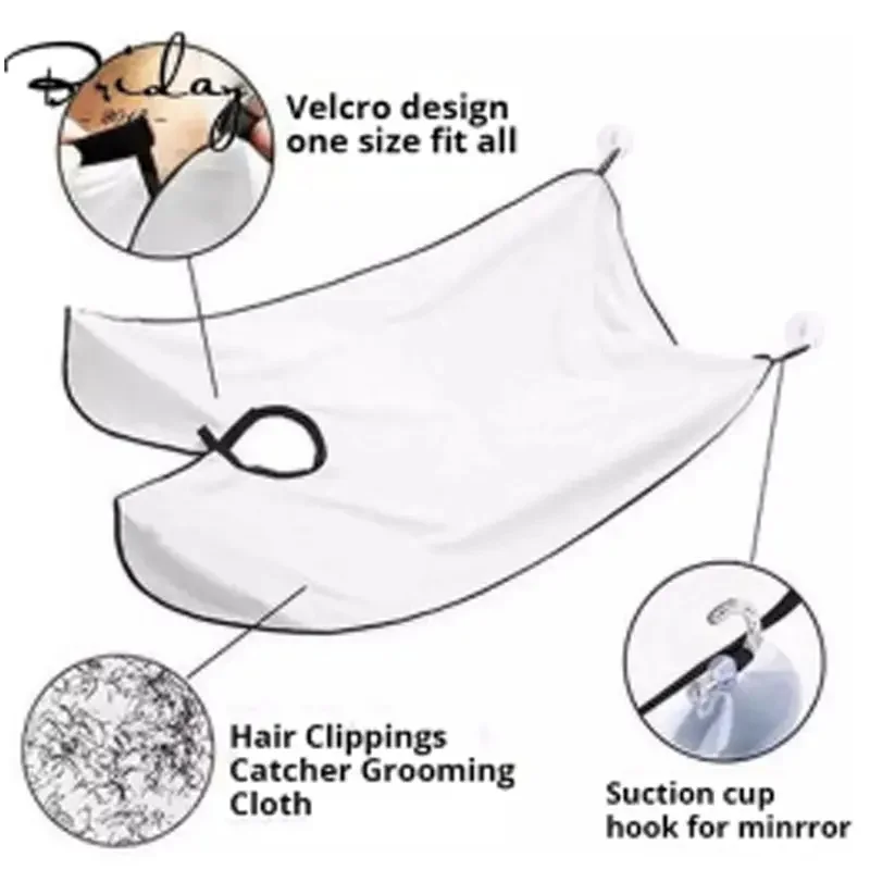 1/2/3/4pcs Modern New Style Beard Apron Shaving Apron Shaving Apron With Suction Cup Set Hairdressing Tools